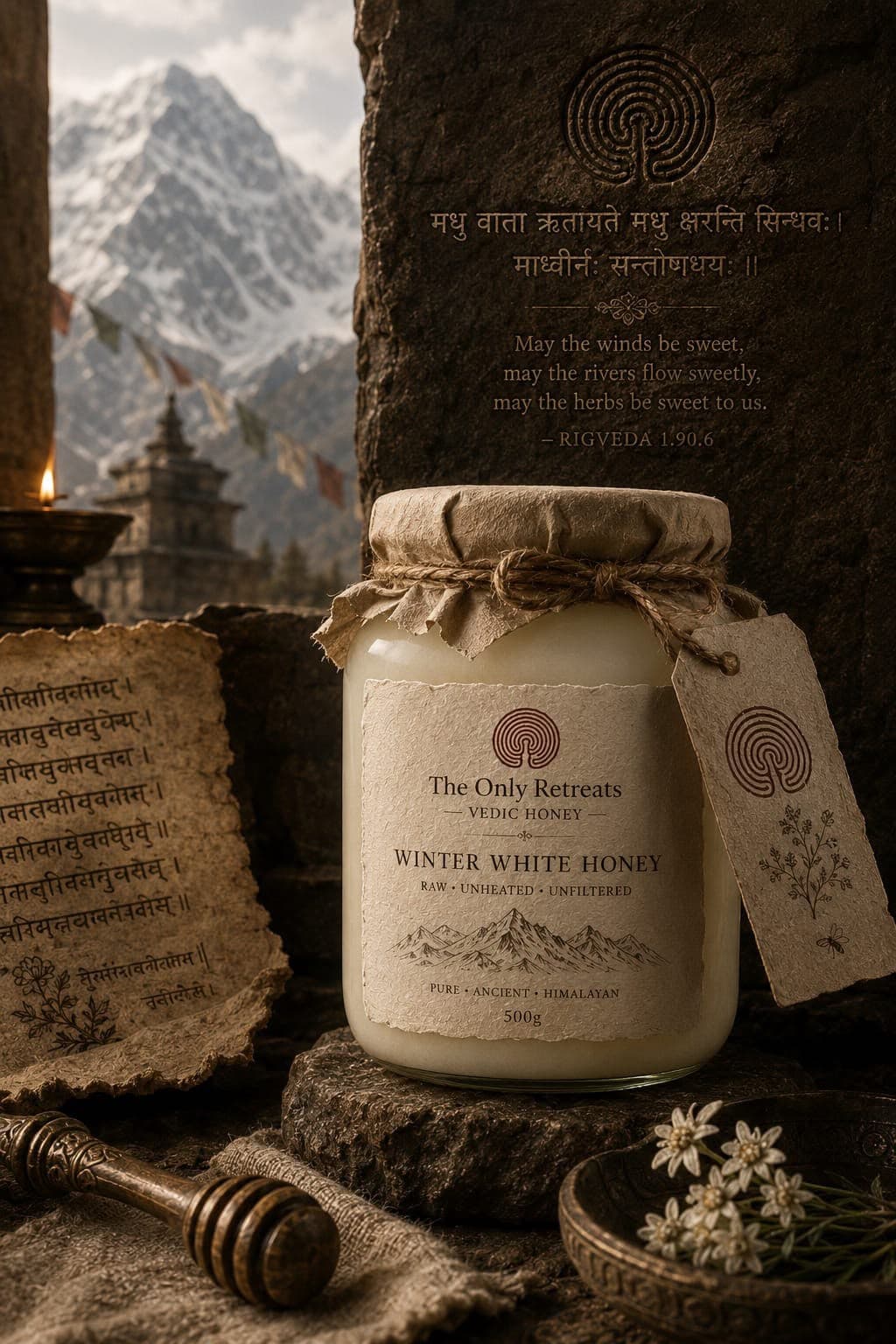 Winter White Honey jar packaging